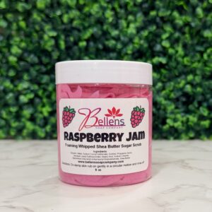 Raspberry Jam Foaming Whipped Shea Butter Sugar Scrub