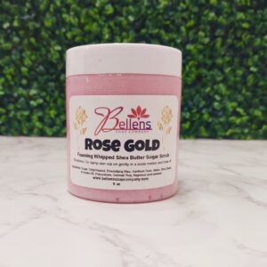 Rose Gold Foaming Whipped Shea Butter Sugar Scrub
